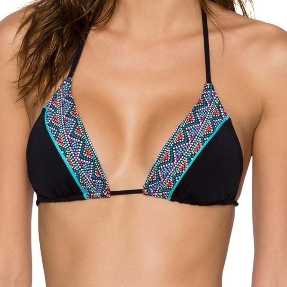 Sunsets Zanzibar Starlette Slide Triangle Bikini Top, Size E